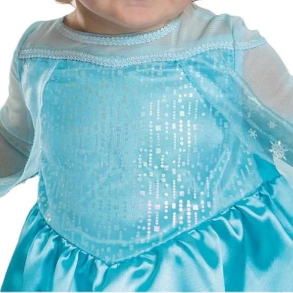 Disney Frozen Elsa Infant Dress Up Costume Includes Dress and Cape 12-18 months - Picture 3 of 16